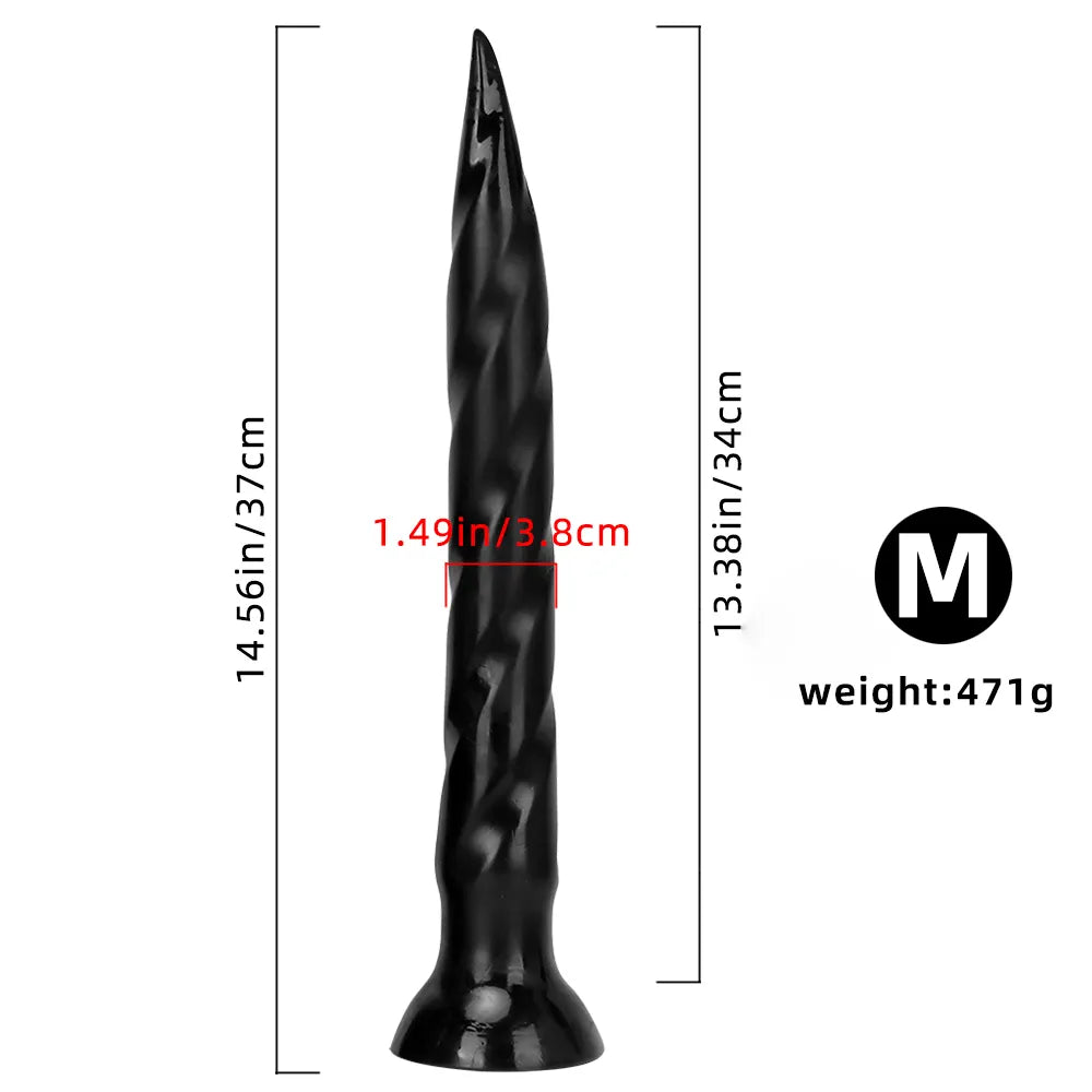 11.41in 14.56in 17.71in Super Large Long Thick Sharp Butt Plug Dildo