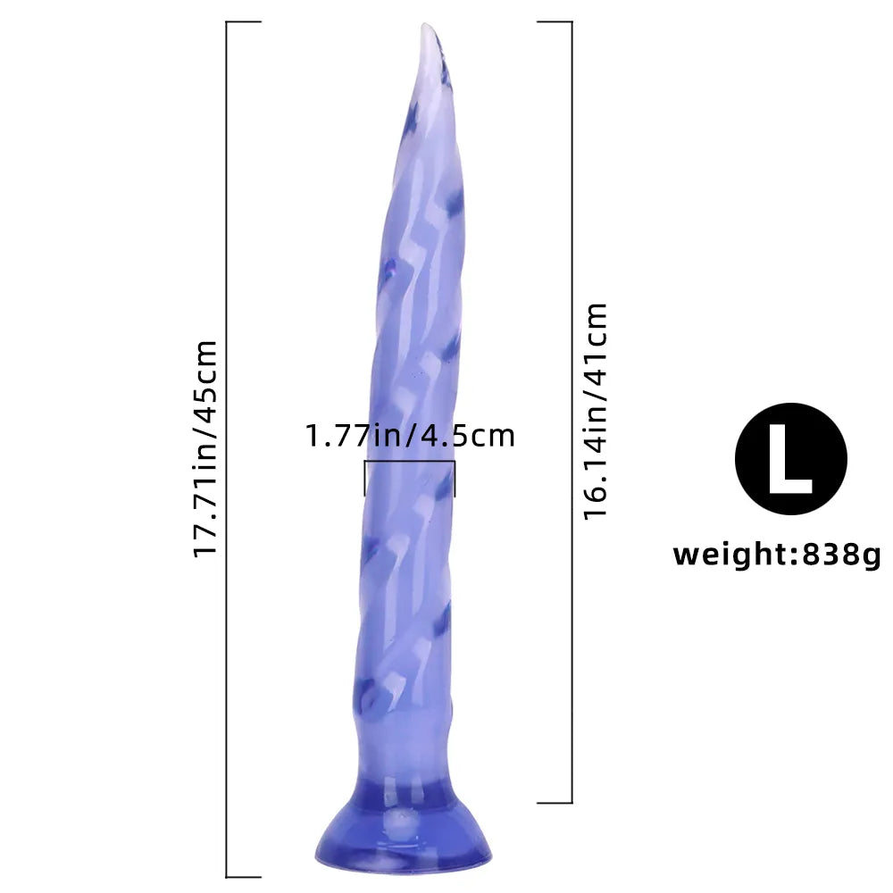 11.41in 14.56in 17.71in Super Large Long Thick Sharp Butt Plug Dildo