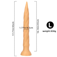 11.41in 14.56in 17.71in Super Large Long Thick Sharp Butt Plug Dildo