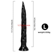 11.41in 14.56in 17.71in Super Large Long Thick Sharp Butt Plug Dildo