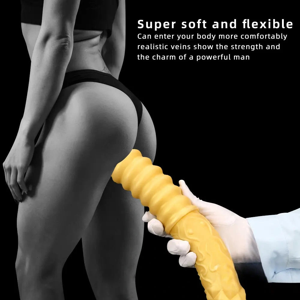 11.41in 15in 18.11in Liquid Large Soft Long Silicone Dual Ended Dildo