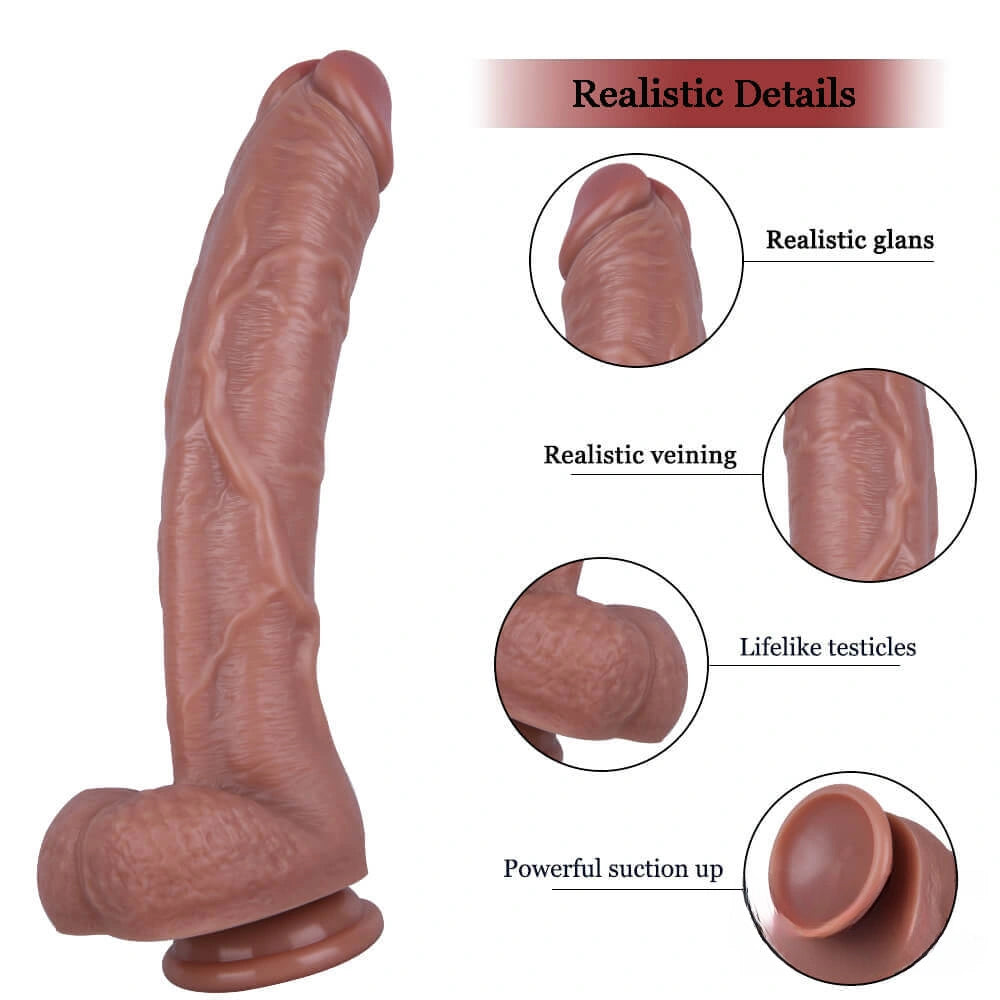 11.41in Big Dildo Sex Toy Fake Dick Silicone Erotic Toy For Women