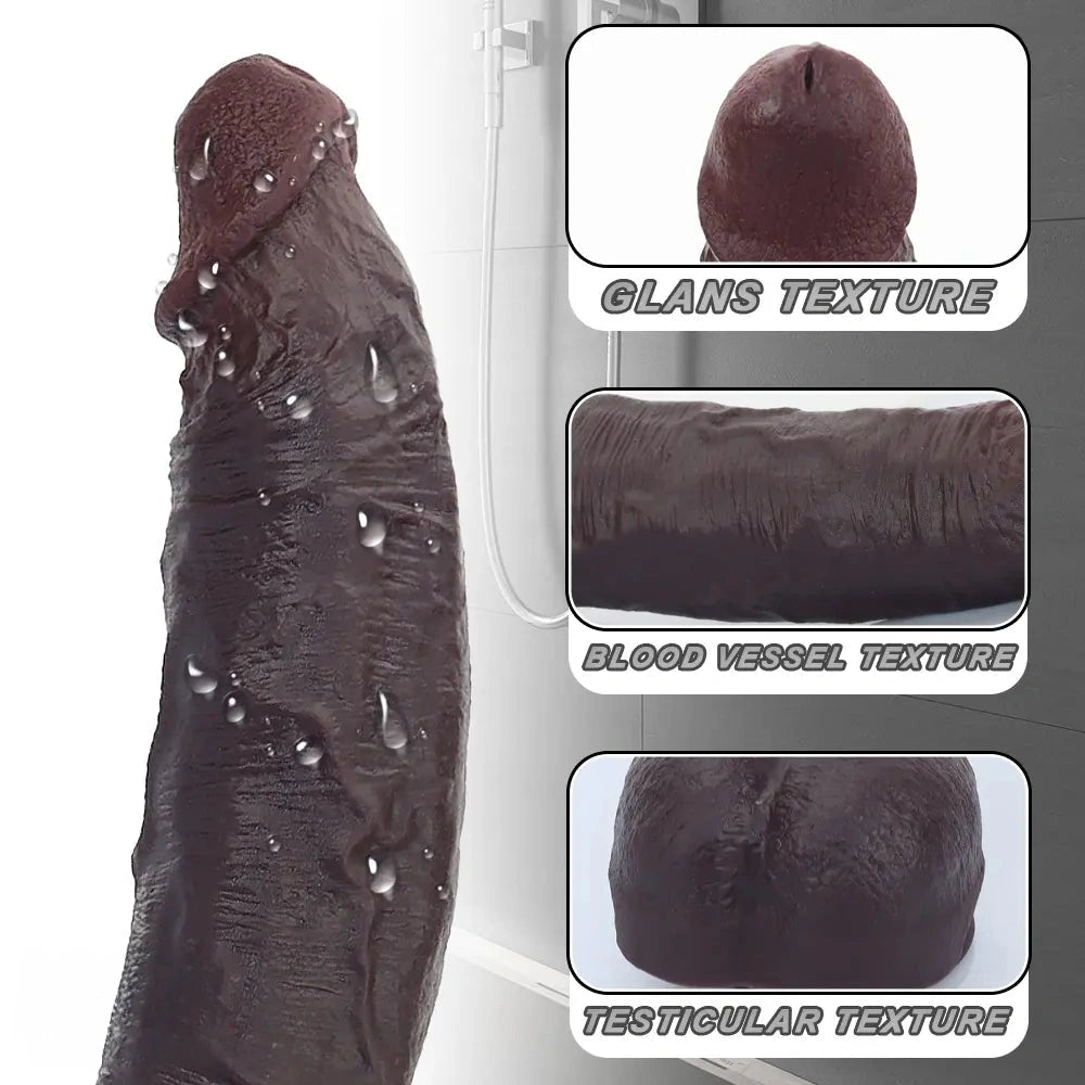 11.41in Real Feeling Dual Density Silicone Big Dildo Anal Stimulation Masturbator