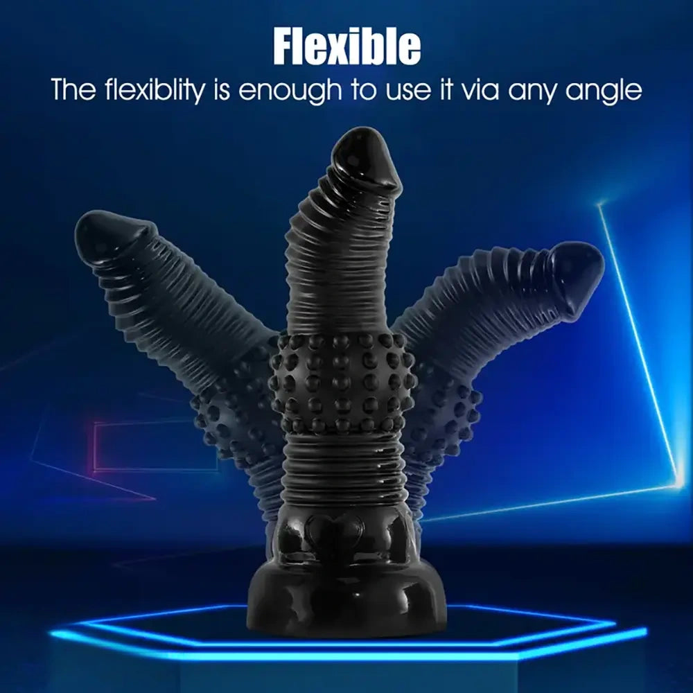 11.41in Textured Dildo With Ridges For Stimulation Bumpy Novelty Dildo