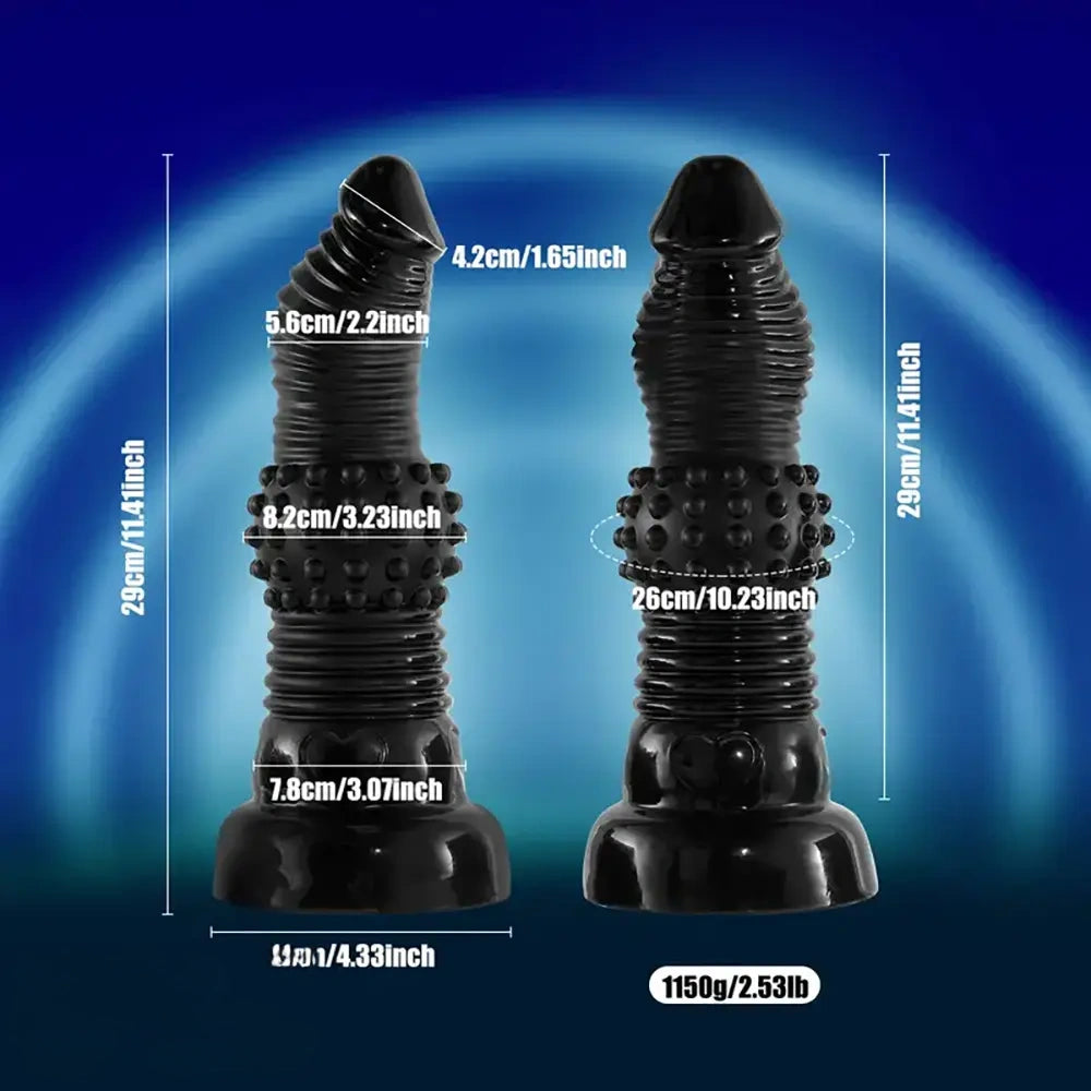 11.41in Textured Dildo With Ridges For Stimulation Bumpy Novelty Dildo