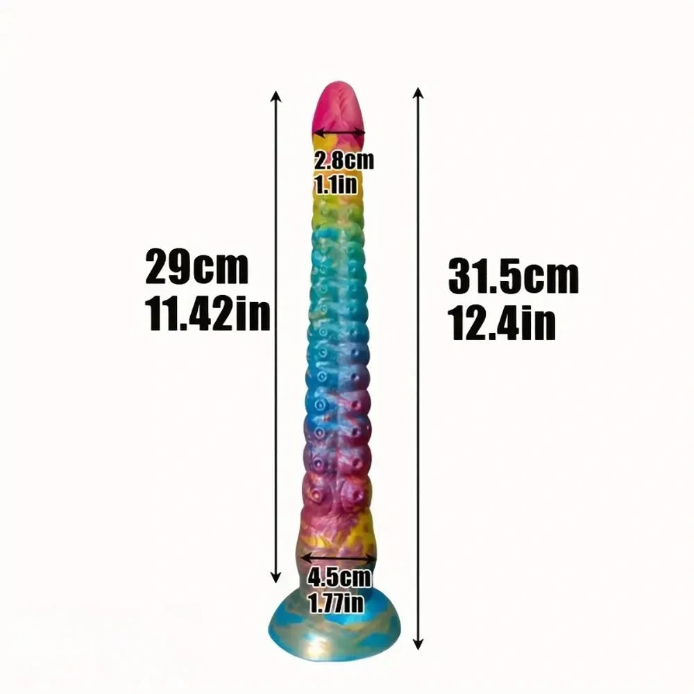 11.42in Octopus Tentacle BDSM Toy Male Female Anal Dildo Prostate Massager