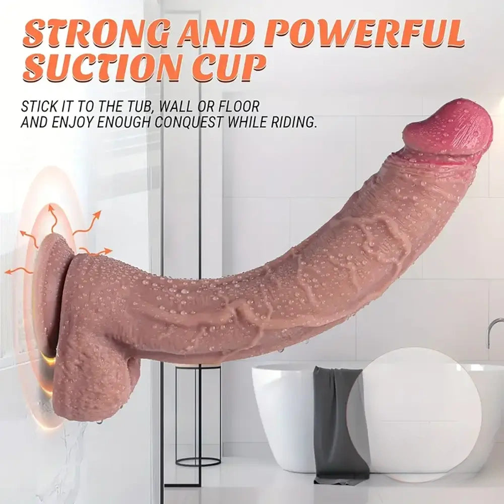11.42in Realistic Large Silicone Soft Skin Feel Dildo Personal Massager