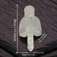 11.42in TPE Transparent Large Size Homosexual Pocket Pussy Dildo