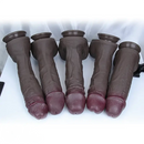 11.4in 12.6in Huge Ebony Silicone Dildo Realistic Thick Cock Lifelike Skin