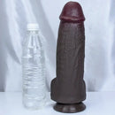 11.4in 12.6in Huge Ebony Silicone Dildo Realistic Thick Cock Lifelike Skin