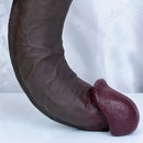 11.4in 12.6in Huge Ebony Silicone Dildo Realistic Thick Cock Lifelike Skin