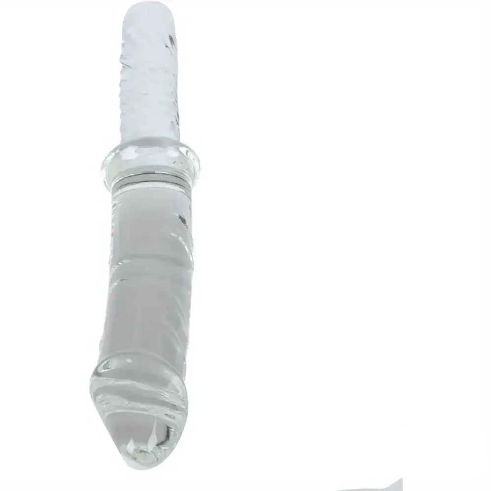 11.4in Realistic Clear Glass Crystal Dildo For Hands-Free G Spot Play