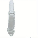 11.4in Realistic Clear Glass Crystal Dildo For Hands-Free G Spot Play