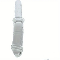 11.4in Realistic Clear Glass Crystal Dildo For Hands-Free G Spot Play