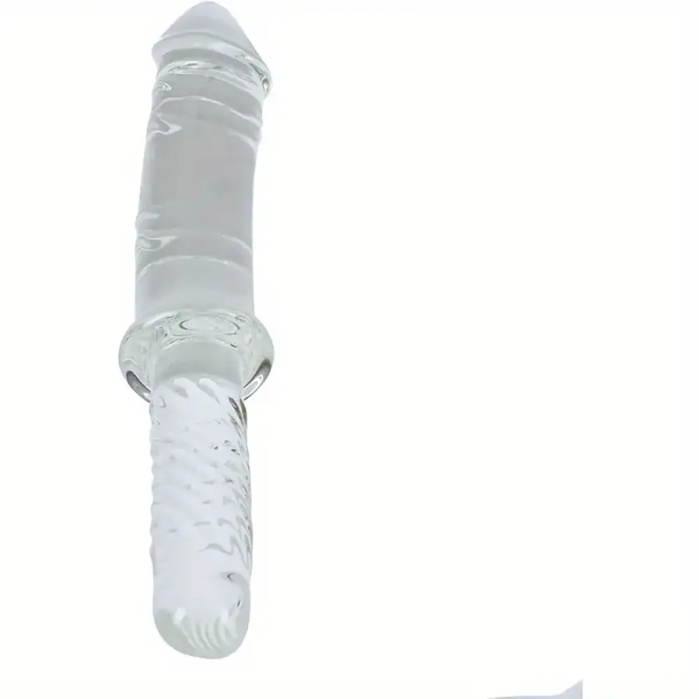 11.4in Realistic Clear Glass Crystal Dildo For Hands-Free G Spot Play