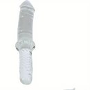 11.4in Realistic Clear Glass Crystal Dildo For Hands-Free G Spot Play