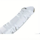 11.4in Realistic Clear Glass Crystal Dildo For Hands-Free G Spot Play