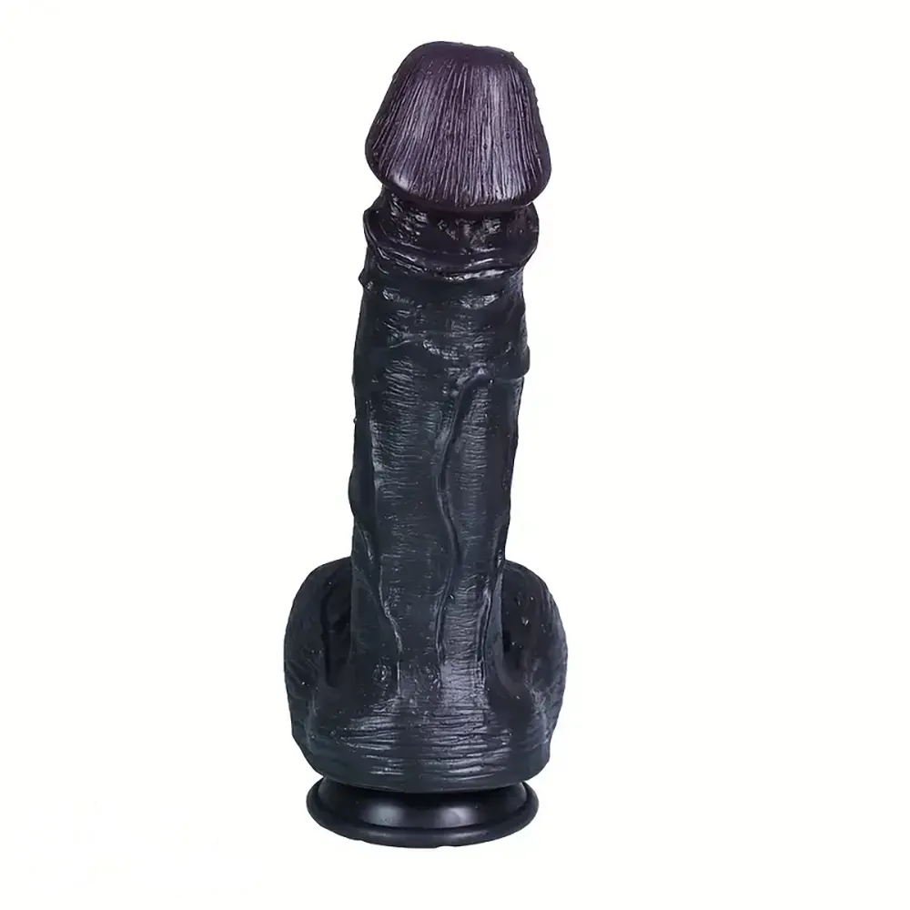 11.4in Realistic Dildo Ebony Soft Silicone Ultra Lifelike Adult Sex Toy
