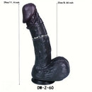 11.4in Realistic Dildo Ebony Soft Silicone Ultra Lifelike Adult Sex Toy
