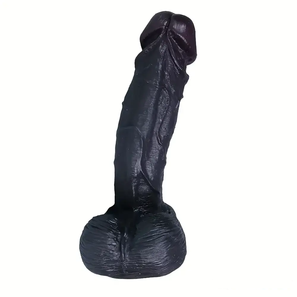 11.4in Silicone Ebony Large Soft Dildo For Women Strong Suction Cup