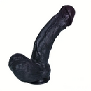 11.4in Silicone Ebony Large Soft Dildo For Women Strong Suction Cup