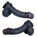 11.4in Silicone Ebony Large Soft Dildo For Women Strong Suction Cup