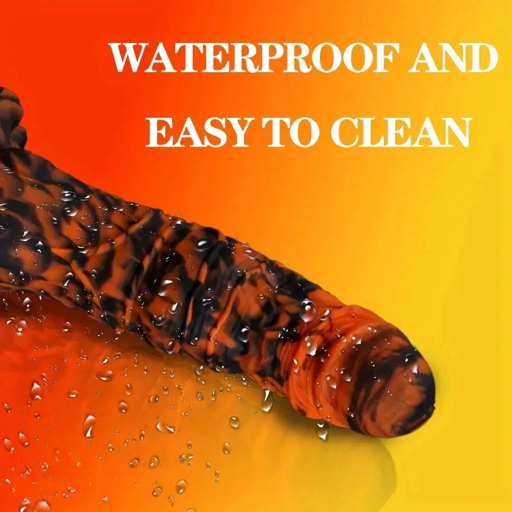 11.4in Silicone Monster Tiger Paw Shaped Massage Thick Anal Fantasy Dildo