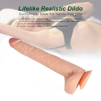 11.6″ Long Realistic Suction Dildo Flesh Body Safe Sex Toy
