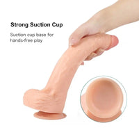 11.6″ Long Realistic Suction Dildo Flesh Body Safe Sex Toy