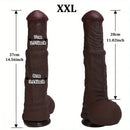 11.61in 12.99in 14.56in Huge Thick Ebony Dildo For Anal Play G-Spot Sex