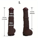 11.61in 12.99in 14.56in Huge Thick Ebony Dildo For Anal Play G-Spot Sex