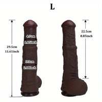 11.61in 12.99in 14.56in Huge Thick Ebony Dildo For Anal Play G-Spot Sex