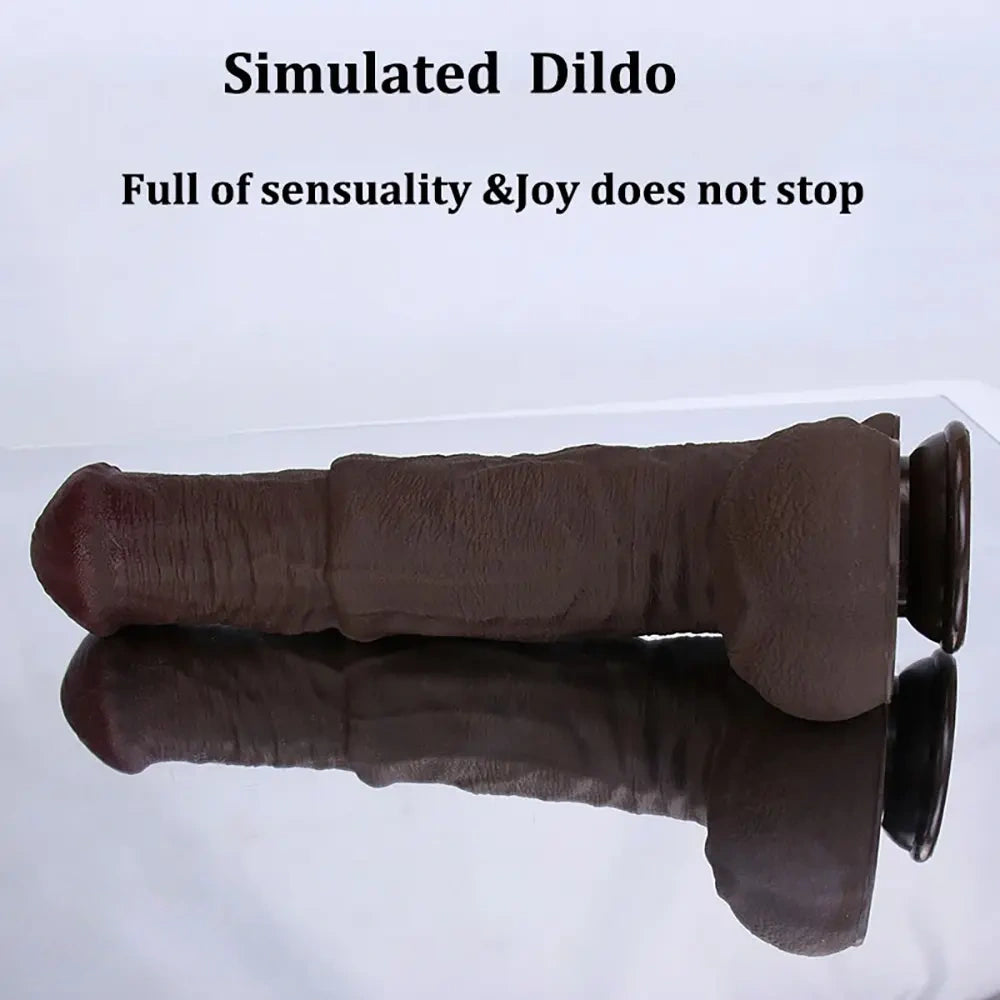 11.61in 12.99in 14.56in Huge Thick Ebony Dildo For Anal Play G-Spot Sex