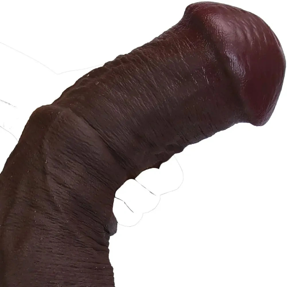 11.61in 12.99in 14.56in Huge Thick Ebony Dildo For Anal Play G-Spot Sex