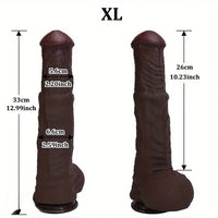 11.61in 12.99in 14.56in Huge Thick Ebony Dildo For Anal Play G-Spot Sex