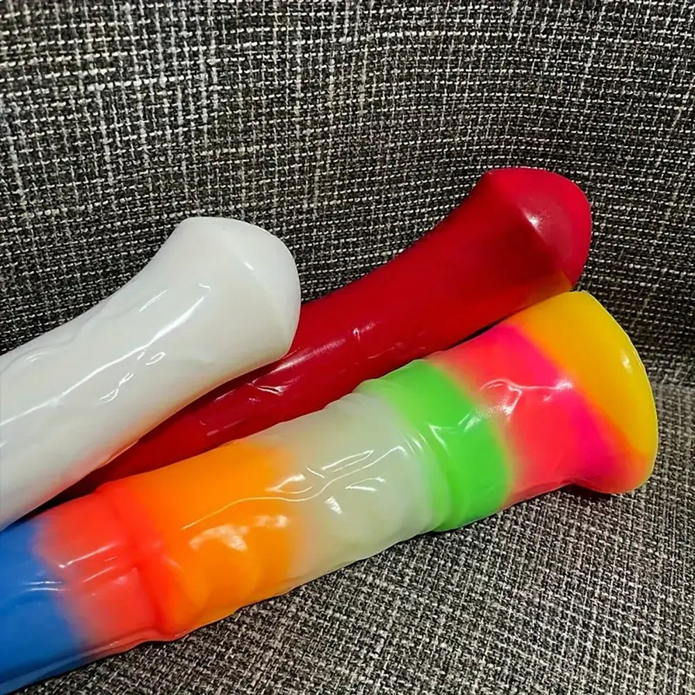 11.61in Big Silicone Cock Horse Luminous Animal Dildo BDSM Sex Toy