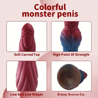 11.61in Fantasy Monster Cock Silicone Soft Dildo For Women G Spot Love
