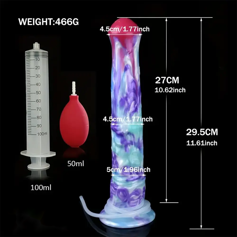 11.61in Soft Silicone Animal Horse Ejaculating Large Dildo For Men Sex