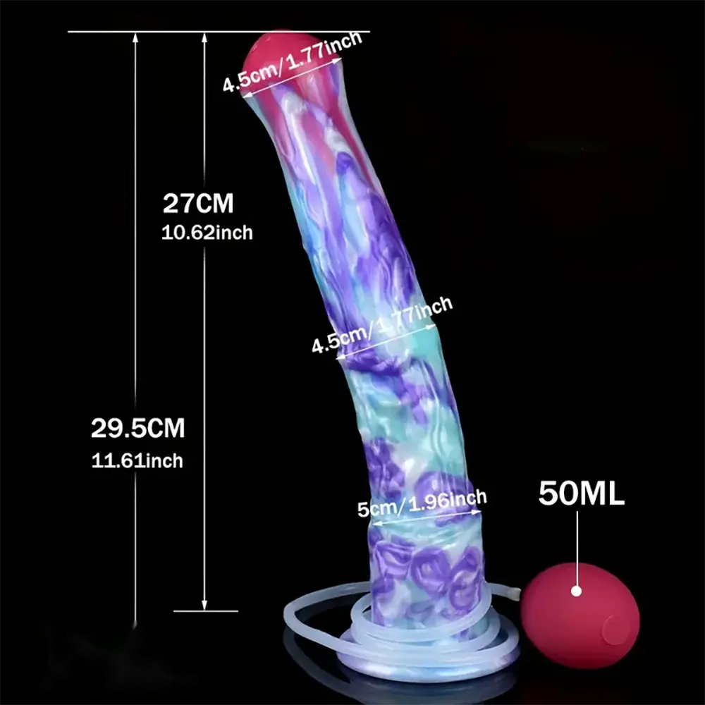 11.61in Soft Silicone Animal Horse Ejaculating Large Dildo For Men Sex