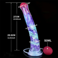 11.61in Soft Silicone Animal Horse Ejaculating Large Dildo For Men Sex