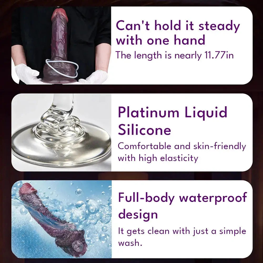 11.77in Dual Density Ejaculating Big Real Dildo Perfect For Masturbation