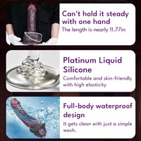 11.77in Dual Density Ejaculating Big Real Dildo Perfect For Masturbation