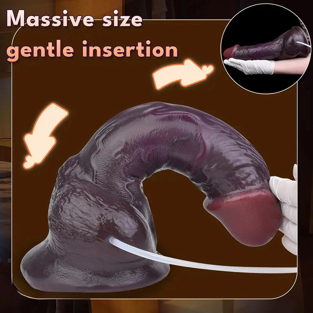 11.77in Dual Density Ejaculating Big Real Dildo Perfect For Masturbation