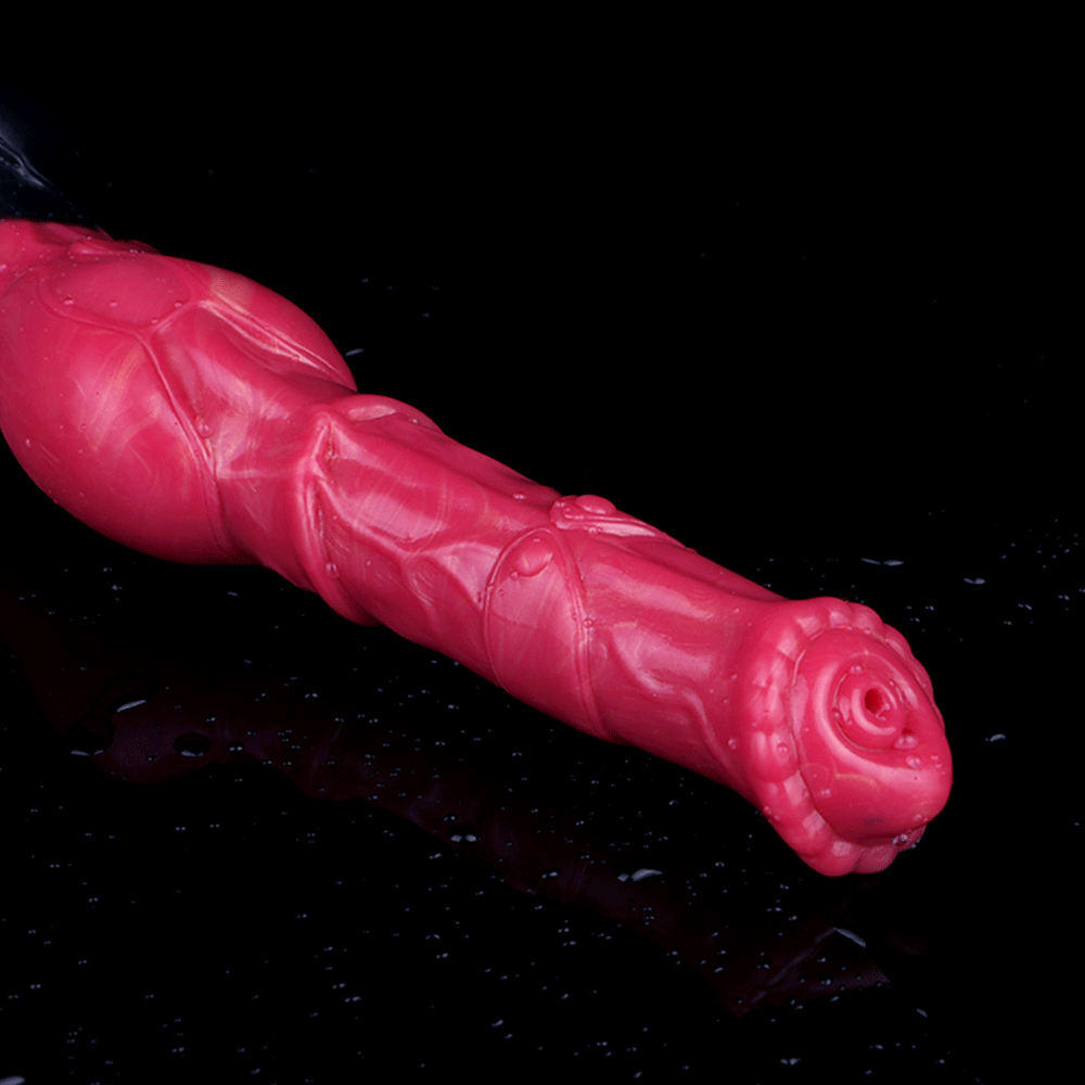 11.7in Fantasy Knotted Silicone Soft Big Ejaculating Horse Cock Odd Dildo