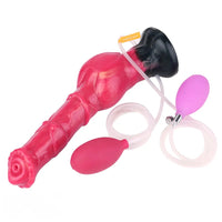 11.7in Fantasy Knotted Silicone Soft Big Ejaculating Horse Cock Odd Dildo