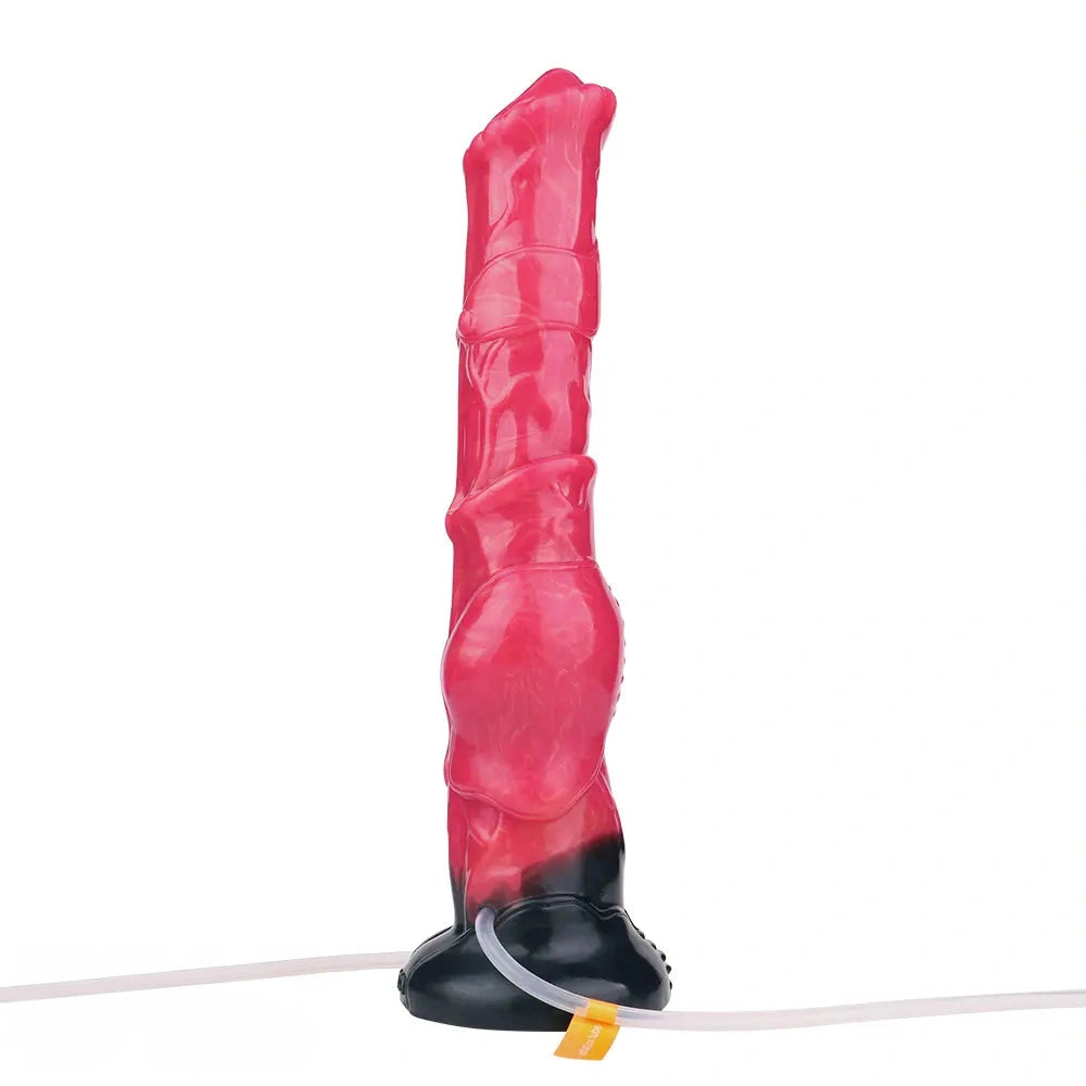 11.7in Fantasy Knotted Silicone Soft Big Ejaculating Horse Cock Odd Dildo