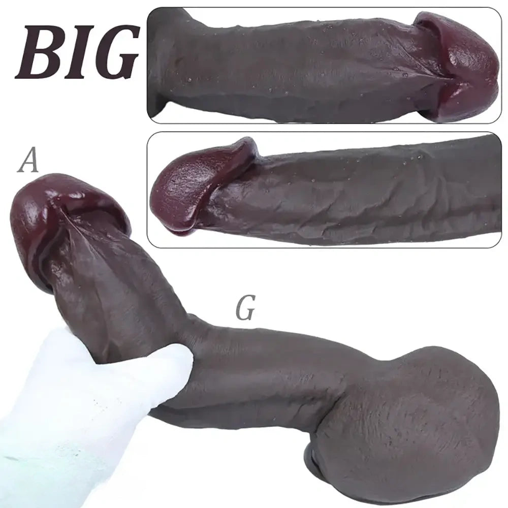 11.81in 12.6in Realistic Silicone Big Soft Lifelike Dildo For Women Sex