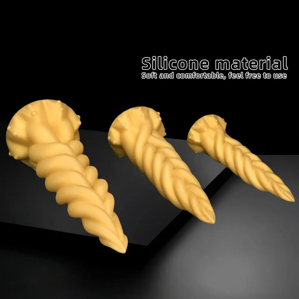 11.81in 13.77in 16.14in Extra Large Long Liquid Silicone Twist Soft Odd Dildo