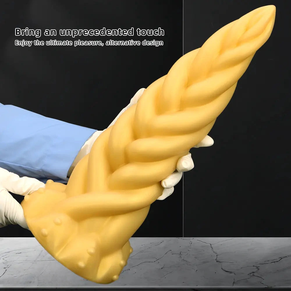 11.81in 13.77in 16.14in Extra Large Long Liquid Silicone Twist Soft Odd Dildo