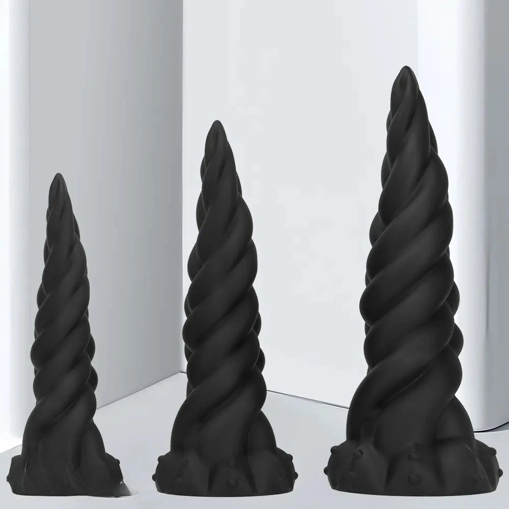 11.81in 13.77in 16.14in Extra Large Long Liquid Silicone Twist Soft Odd Dildo